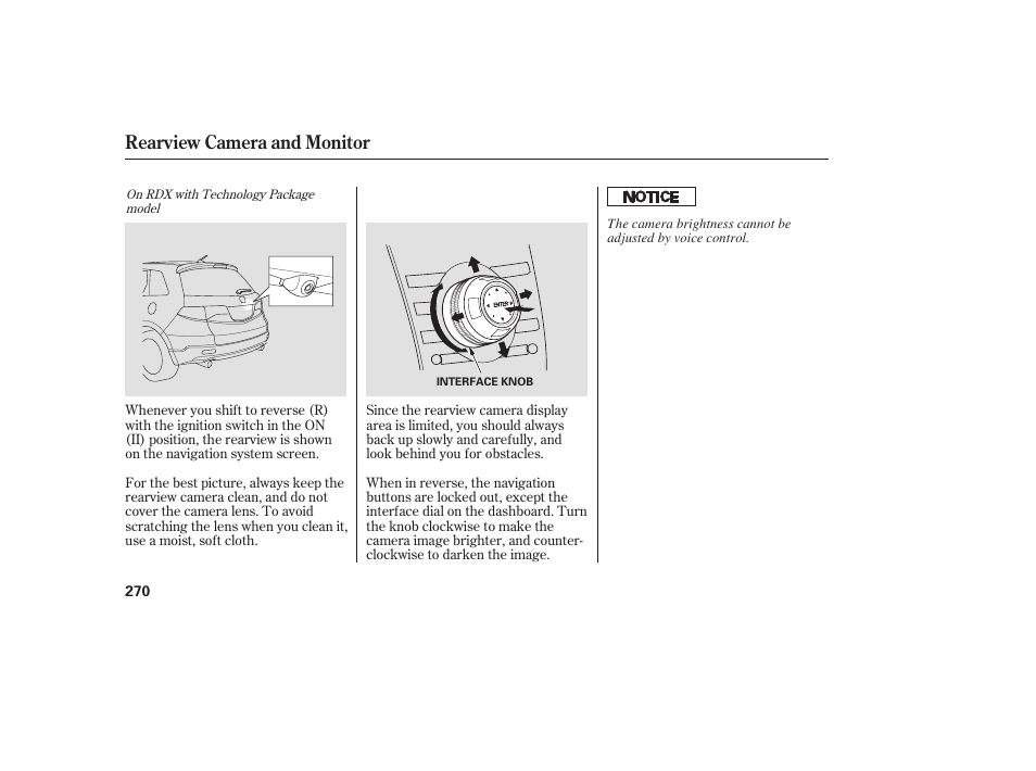 Rearview camera and monitor | Acura 2009 RDX User Manual | Page 276 / 434