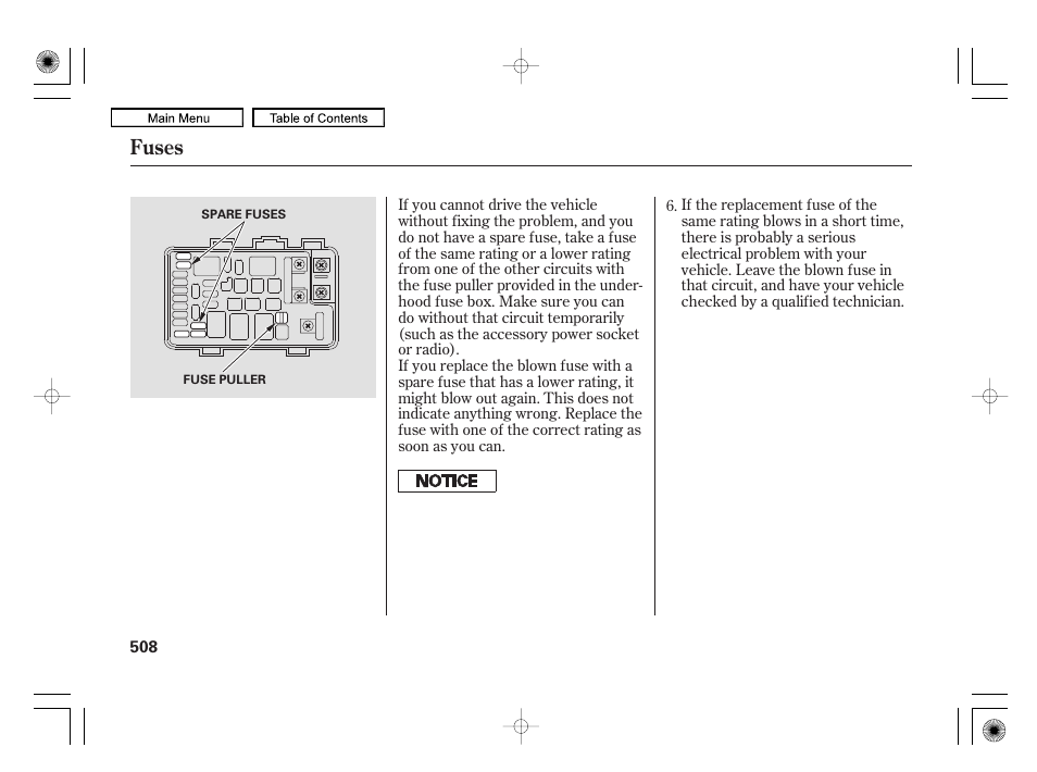 Fuses | Acura 2010 RL User Manual | Page 511 / 551