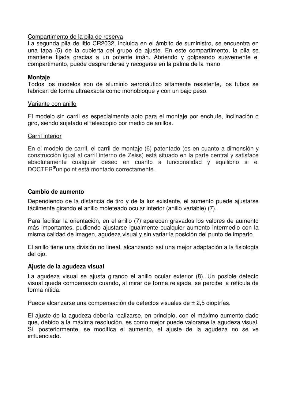 DOCTER DOCTER®unipoint 3-12x56 User Manual | Page 25 / 37