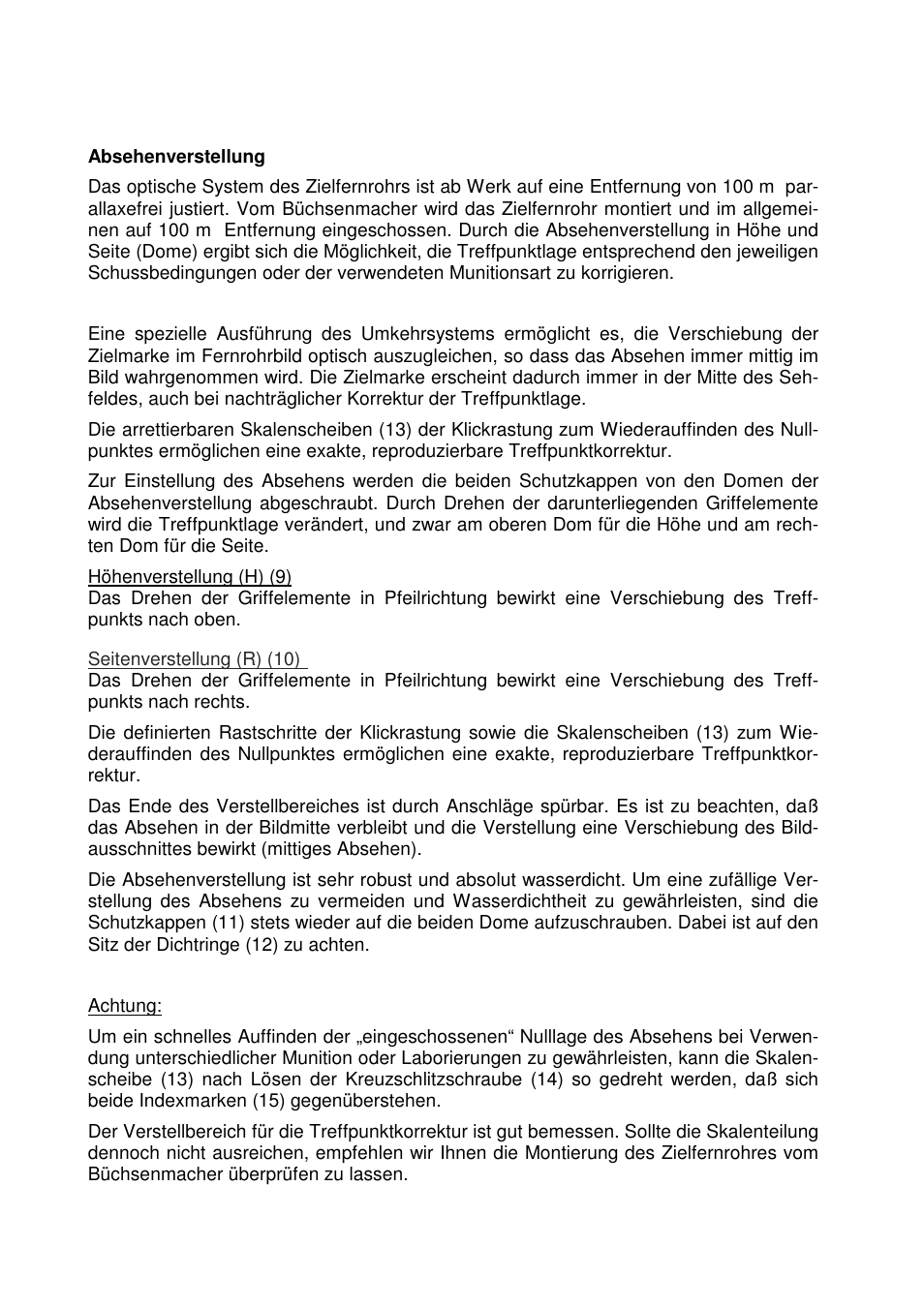 DOCTER DOCTER®unipoint 3-12x56 User Manual | Page 8 / 37