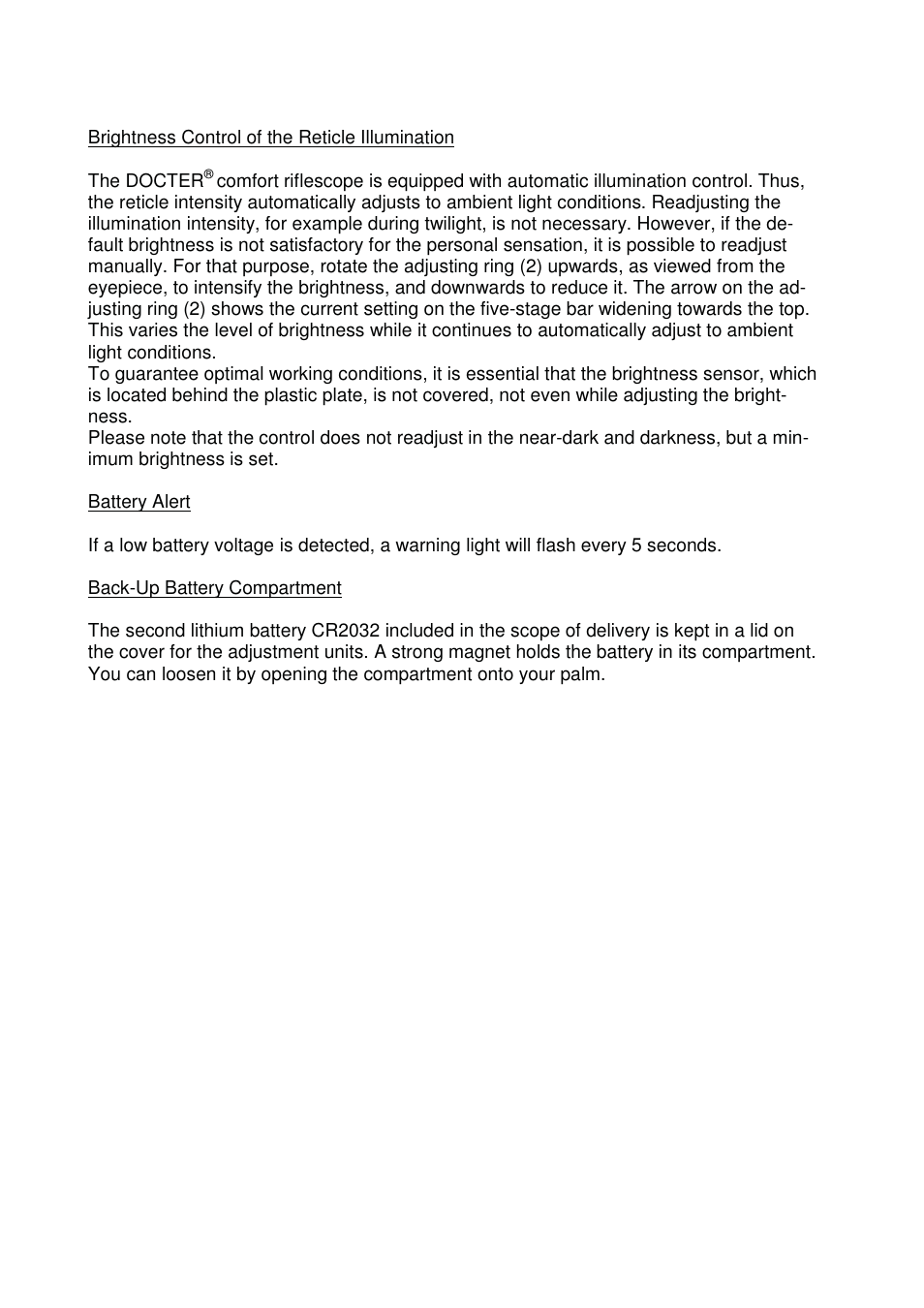 DOCTER DOCTER®comfort 1-4x24 User Manual | Page 13 / 37