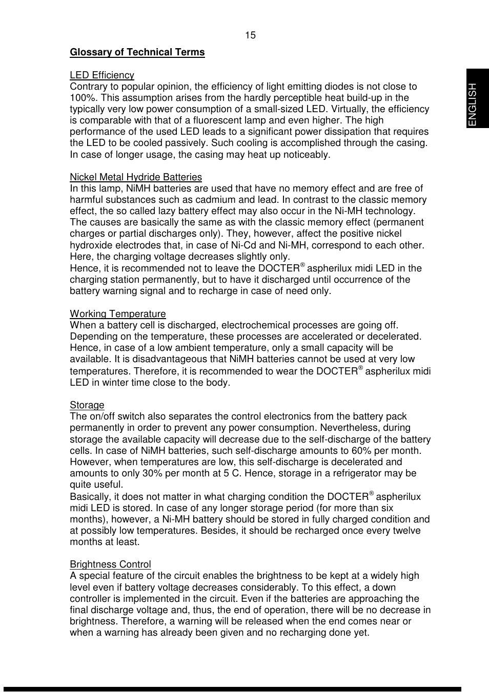 DOCTER DOCTER®aspherilux midi LED User Manual | Page 15 / 42