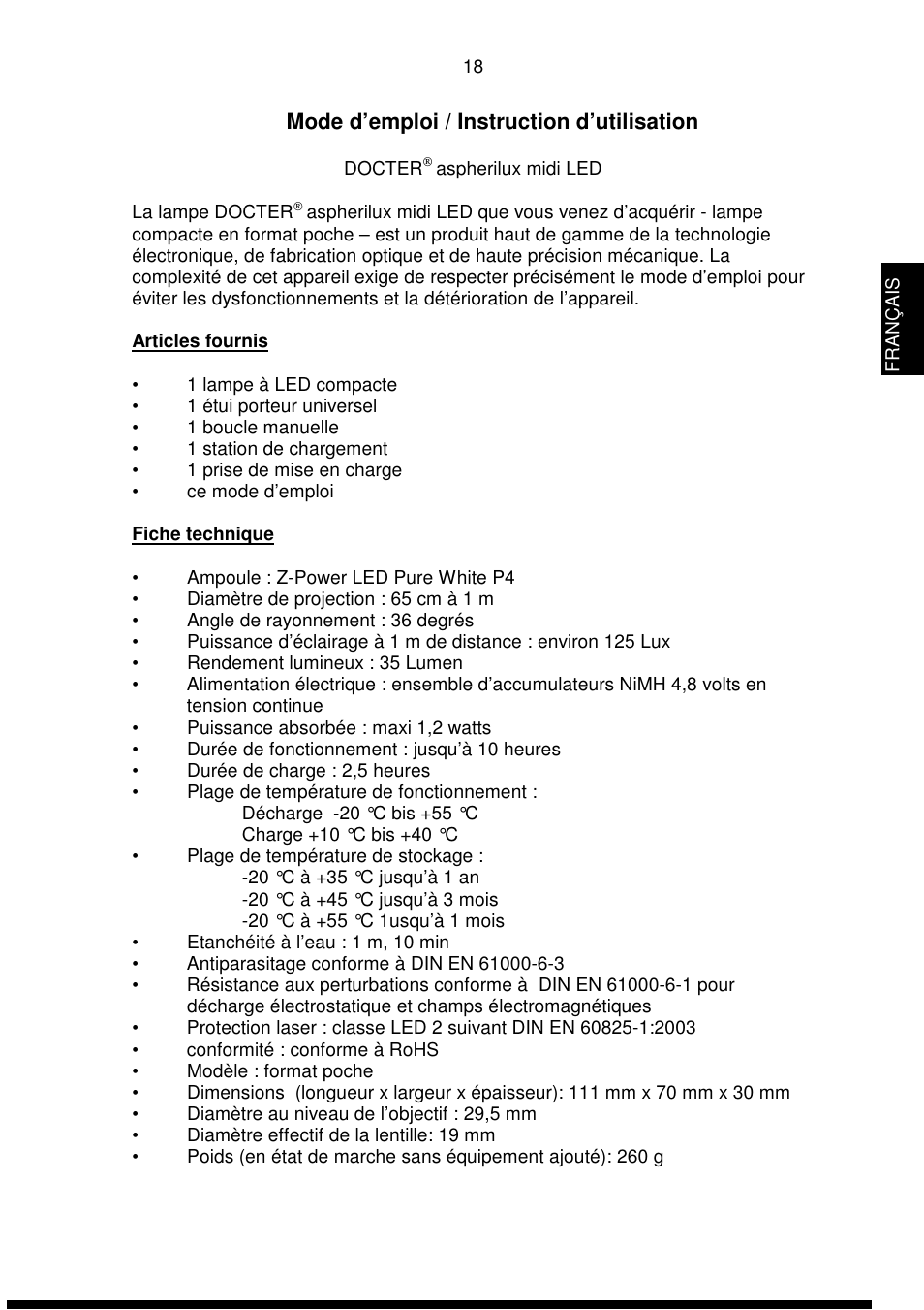 DOCTER DOCTER®aspherilux midi LED User Manual | Page 18 / 42