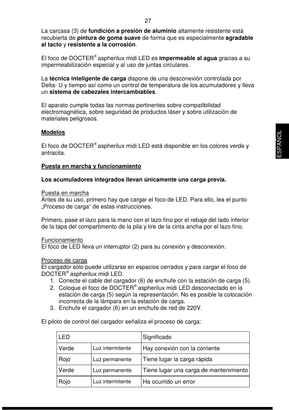 DOCTER DOCTER®aspherilux midi LED User Manual | Page 27 / 42