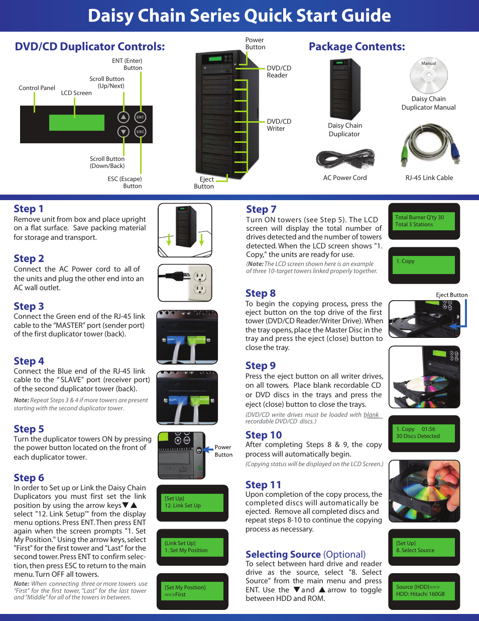 ILY DaisyChian DVD/CD Duplicator QuickStart User Manual | 1 page