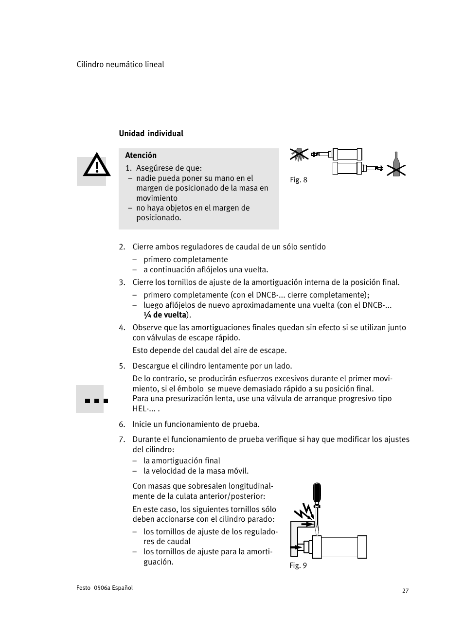 Unidad individual | Festo Стандартные цилиндры DNC-V с распределителем User Manual | Page 27 / 64