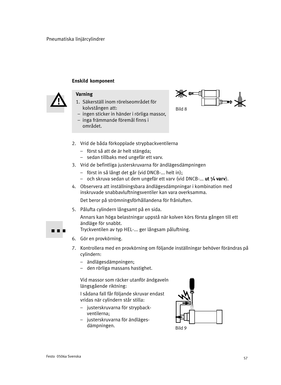 Enskild komponent | Festo Стандартные цилиндры DNC-V с распределителем User Manual | Page 57 / 64
