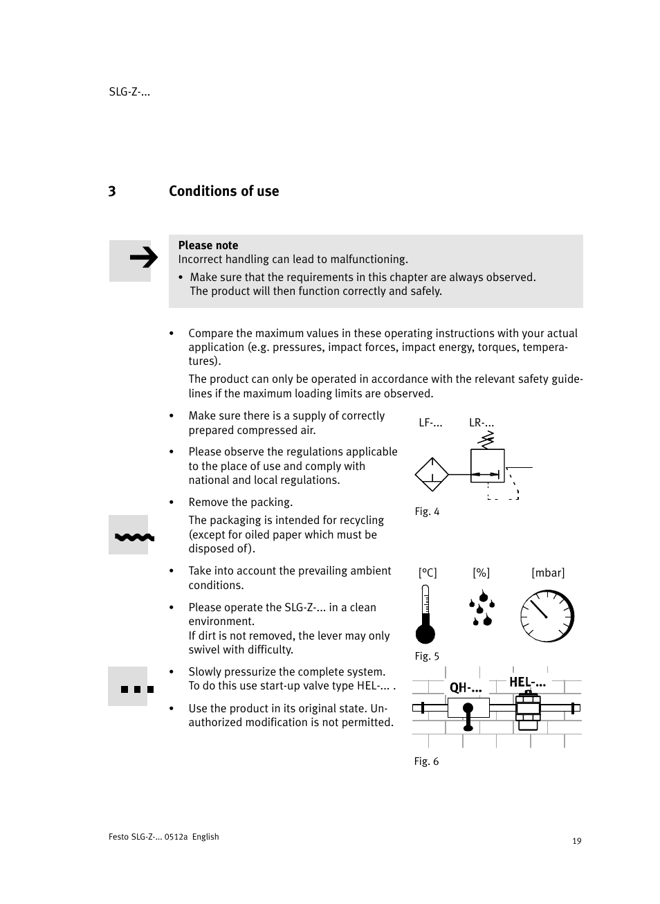 3 conditions of use, 3conditions of use | Festo Промежуточная позиция для линейного модуля DGC User Manual | Page 19 / 88