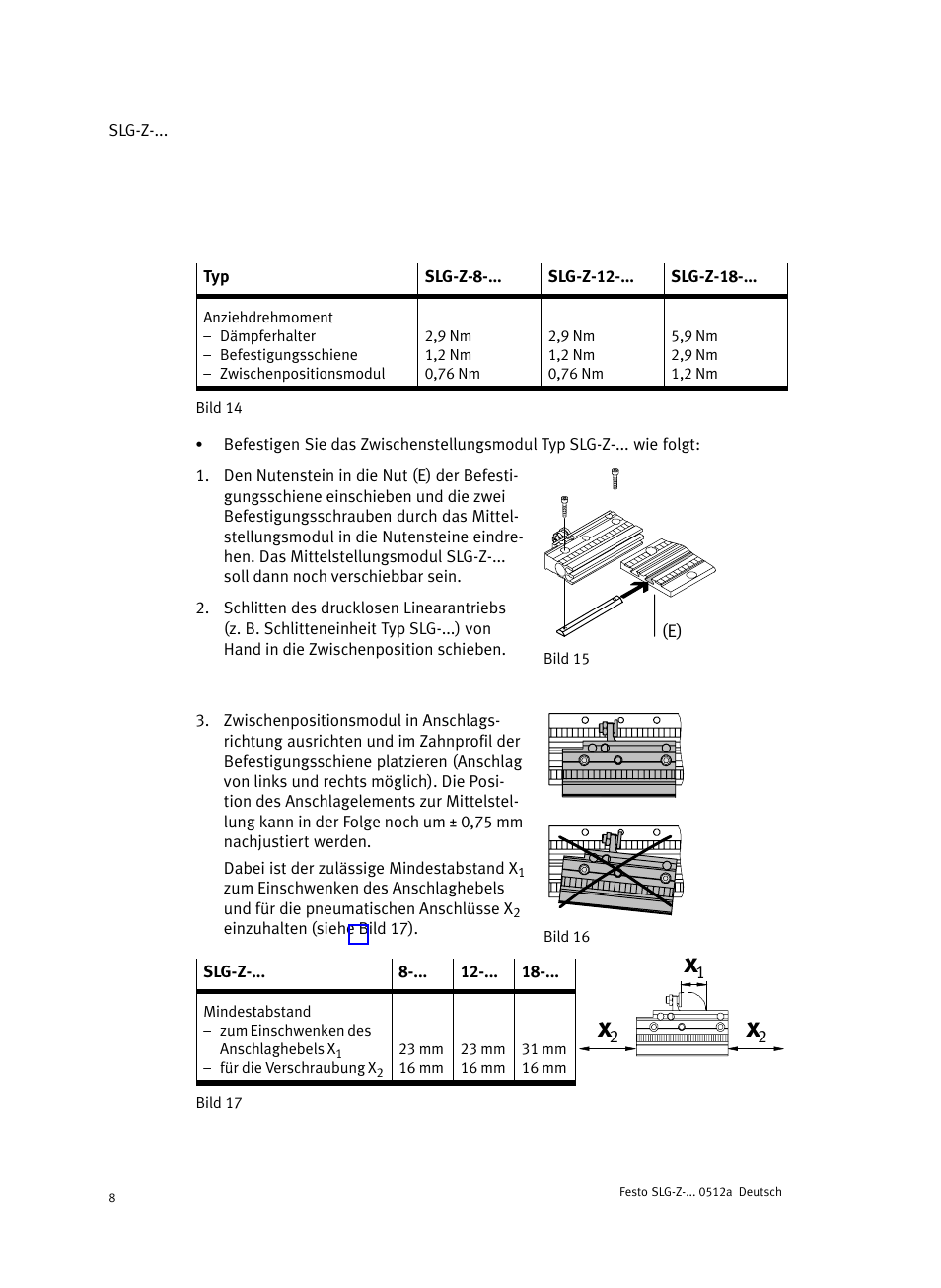 Festo Промежуточная позиция для линейного модуля DGC User Manual | Page 8 / 88