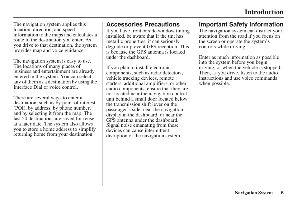 Introduction | Acura 2009 RDX 00X31-STK-8200 User Manual | Page 6 / 164