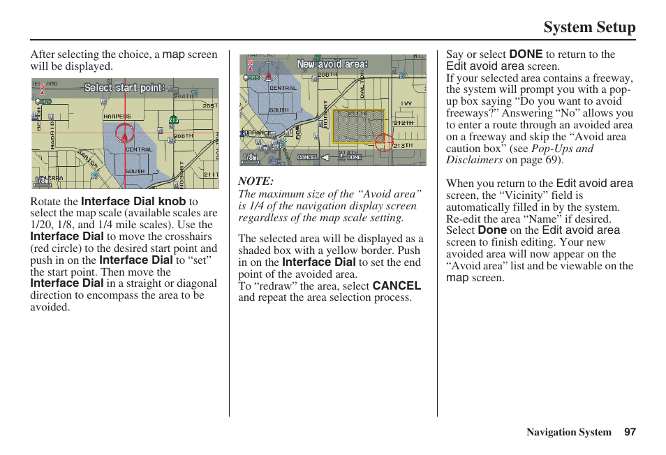 System setup | Acura 2009 RDX 00X31-STK-8200 User Manual | Page 98 / 164