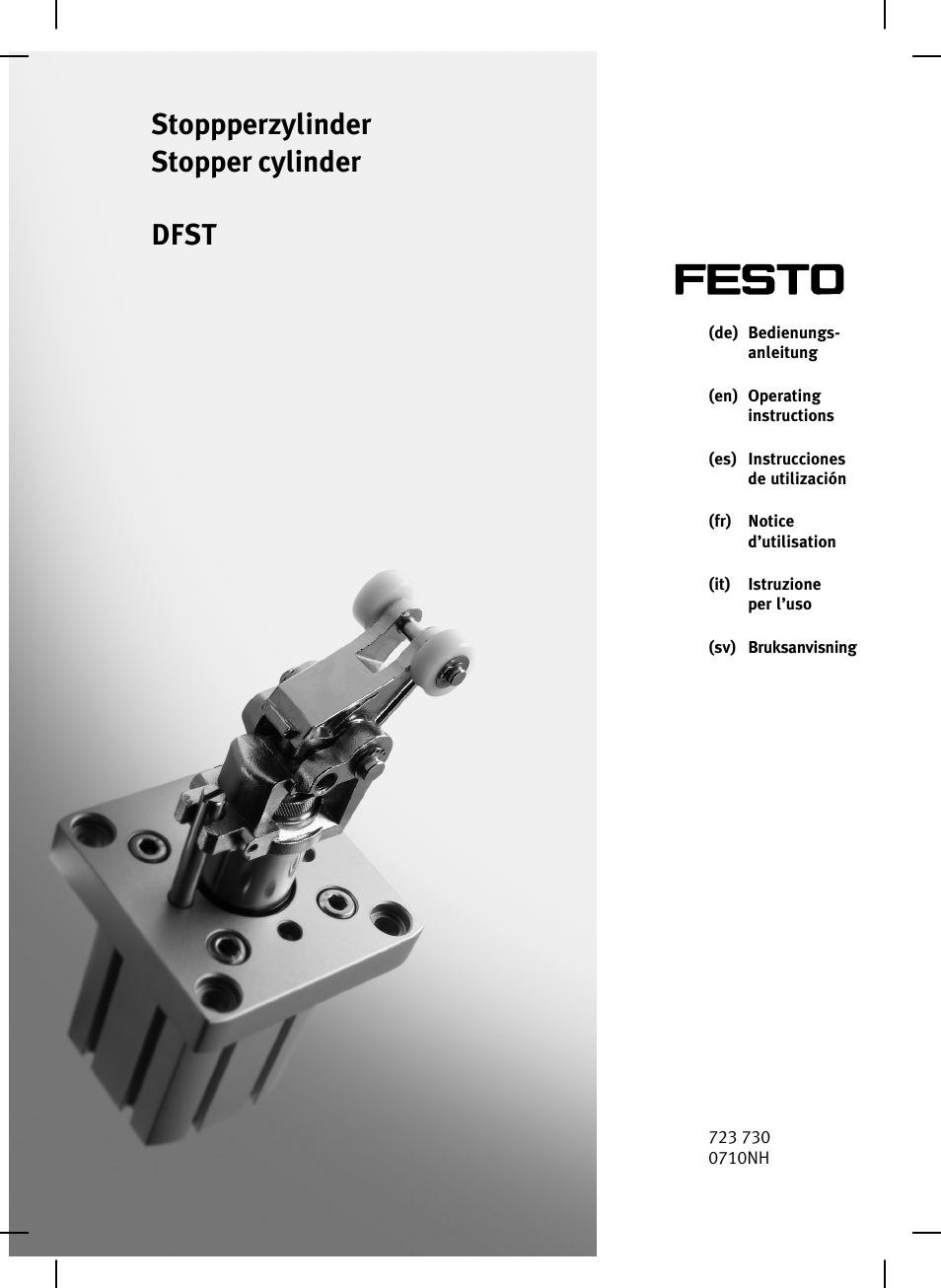 Festo Cтопорный цилиндр DFST User Manual | 76 pages