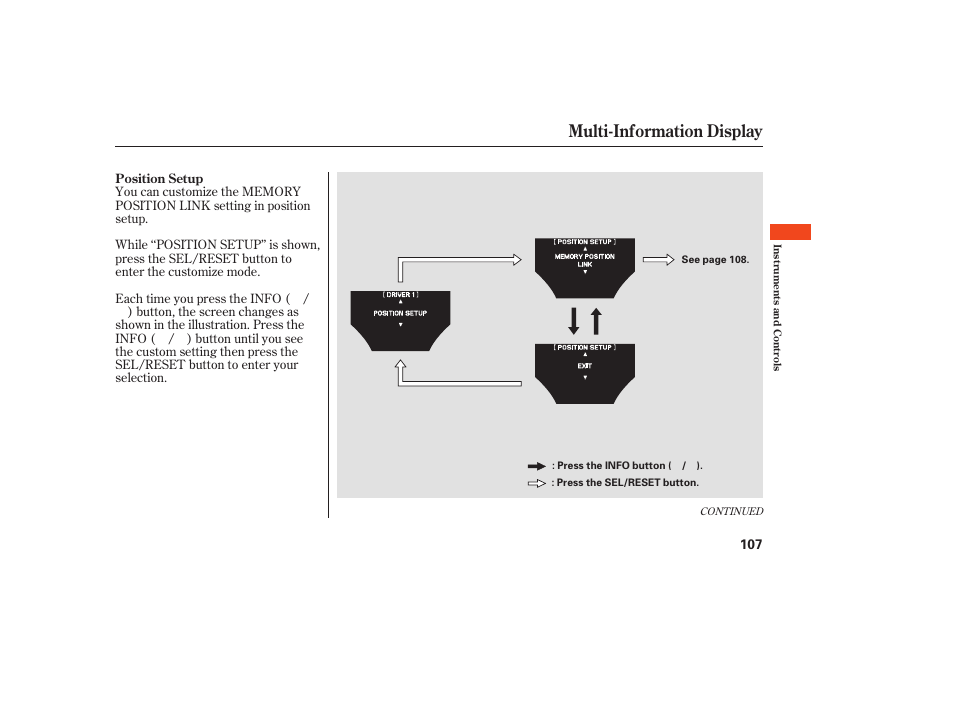 Multi-information display | Acura 2009 Accord Sedan User Manual | Page 113 / 650