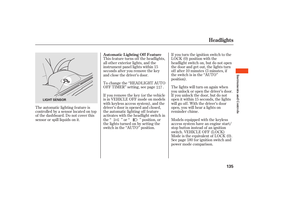 Headlights | Acura 2009 Accord Sedan User Manual | Page 141 / 650