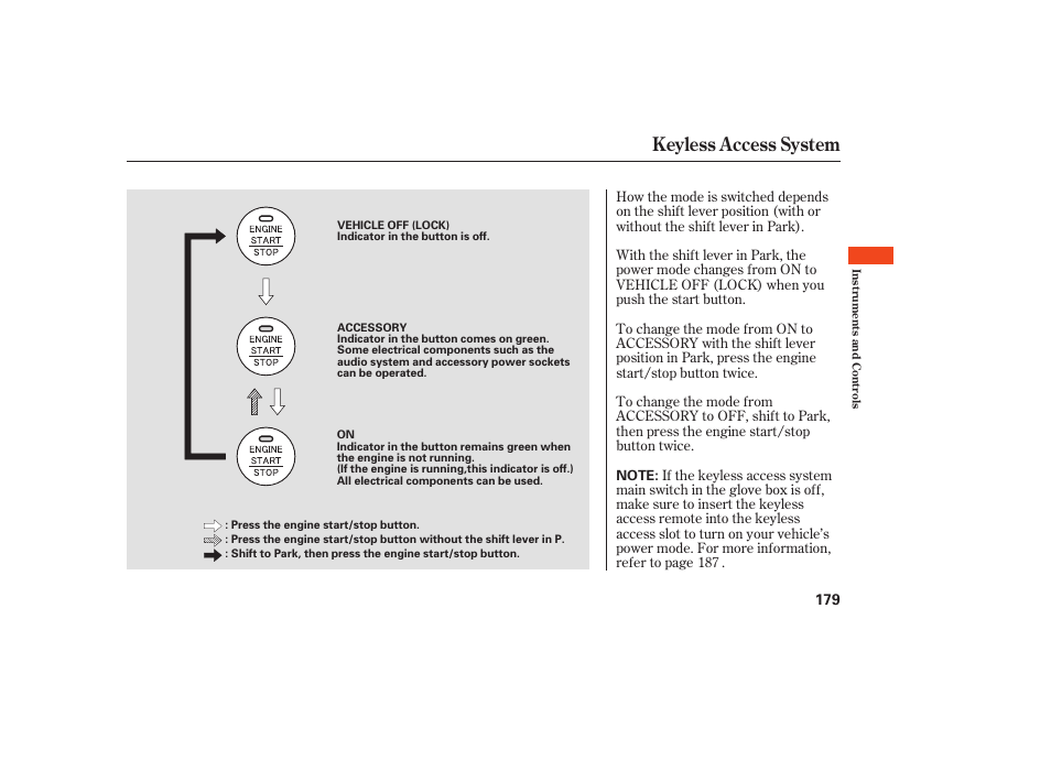Keyless access system | Acura 2009 Accord Sedan User Manual | Page 185 / 650