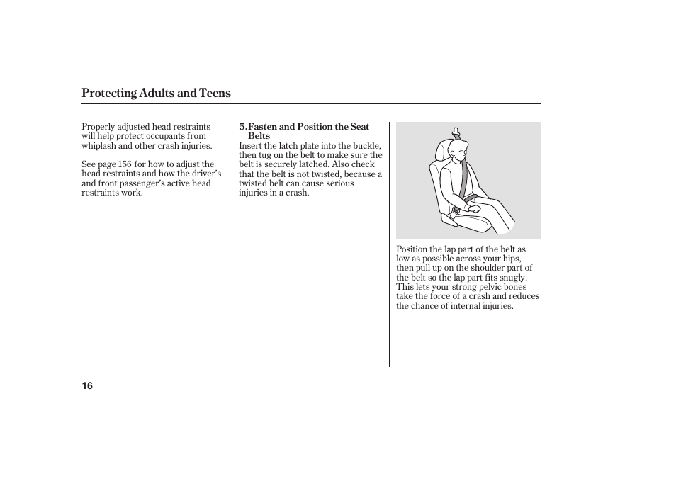 Protecting adults and teens | Acura 2009 Accord Sedan User Manual | Page 22 / 650