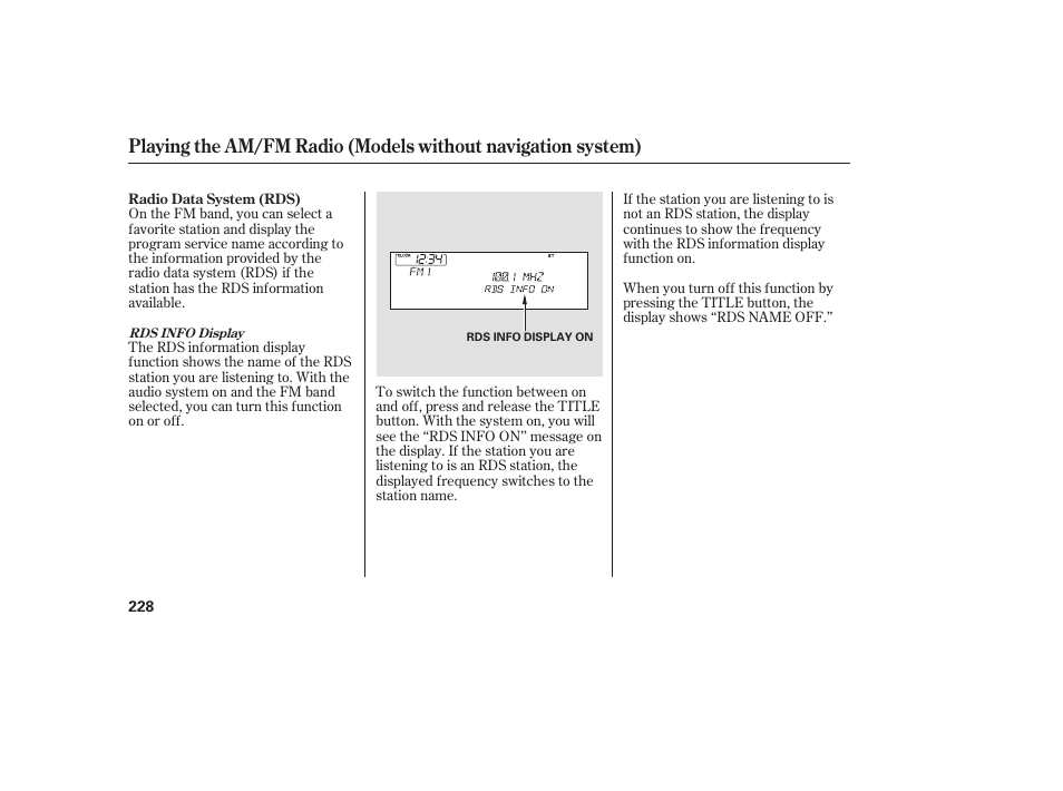 Acura 2009 Accord Sedan User Manual | Page 234 / 650