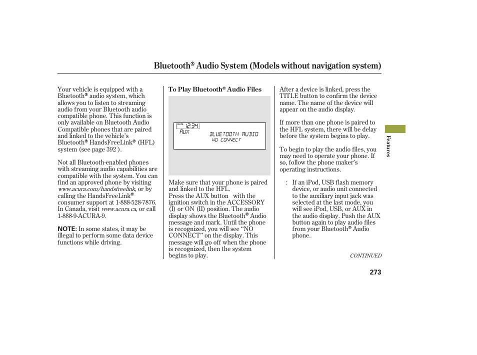 Acura 2009 Accord Sedan User Manual | Page 279 / 650