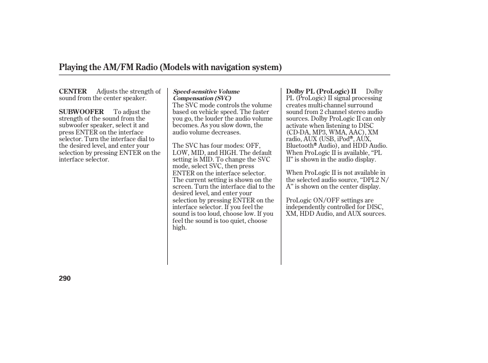 Acura 2009 Accord Sedan User Manual | Page 296 / 650