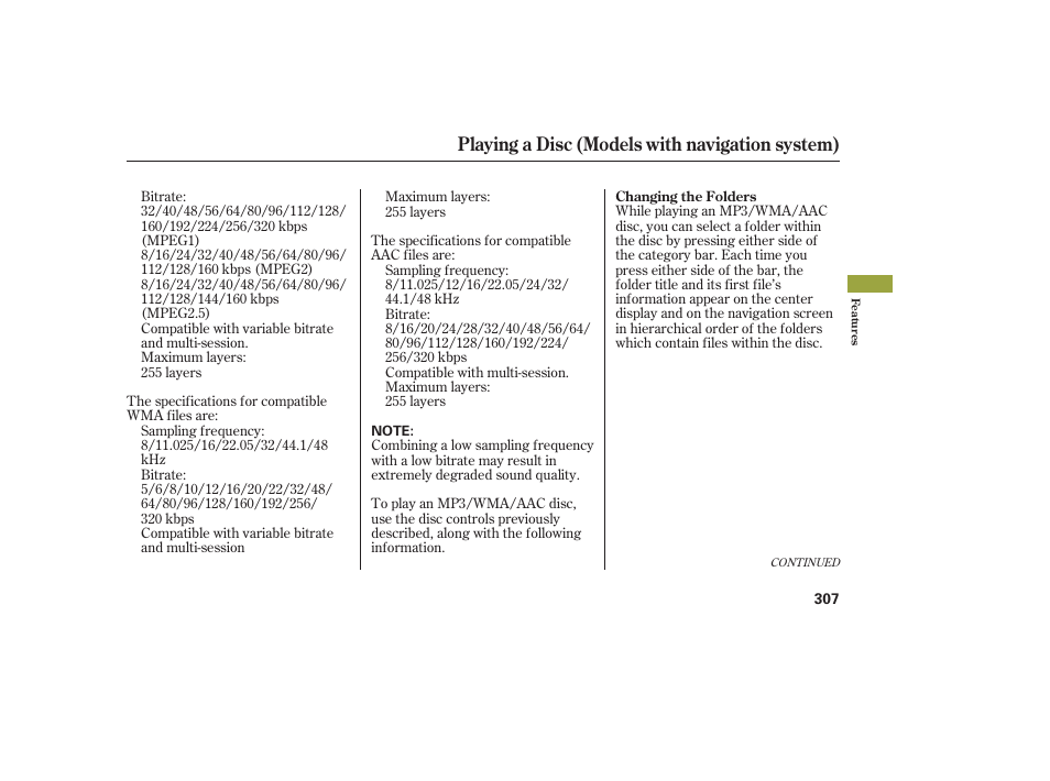 Playing a disc (models with navigation system) | Acura 2009 Accord Sedan User Manual | Page 313 / 650