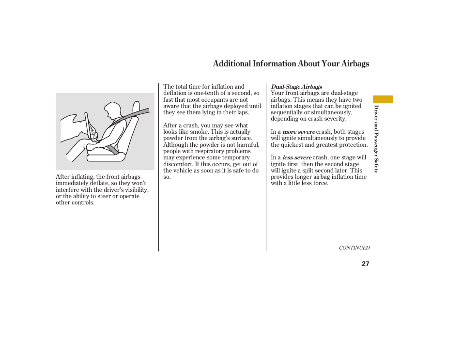Additional information about your airbags | Acura 2009 Accord Sedan User Manual | Page 33 / 650