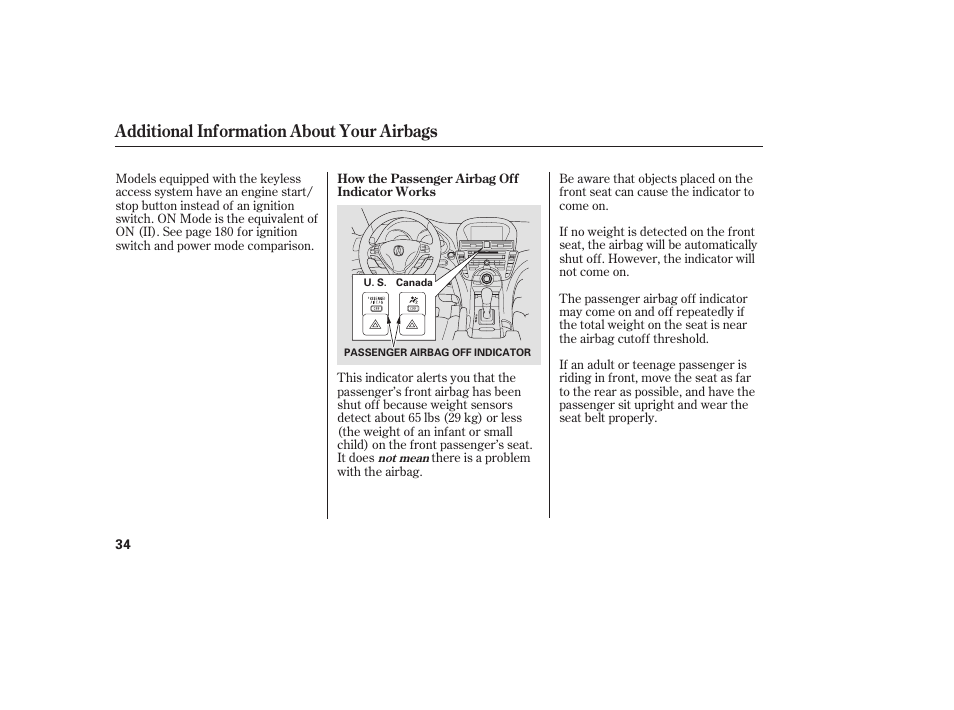 Additional information about your airbags | Acura 2009 Accord Sedan User Manual | Page 40 / 650
