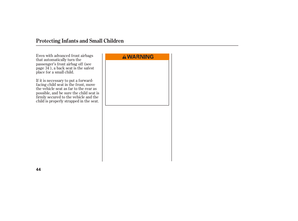 Protecting infants and small children | Acura 2009 Accord Sedan User Manual | Page 50 / 650