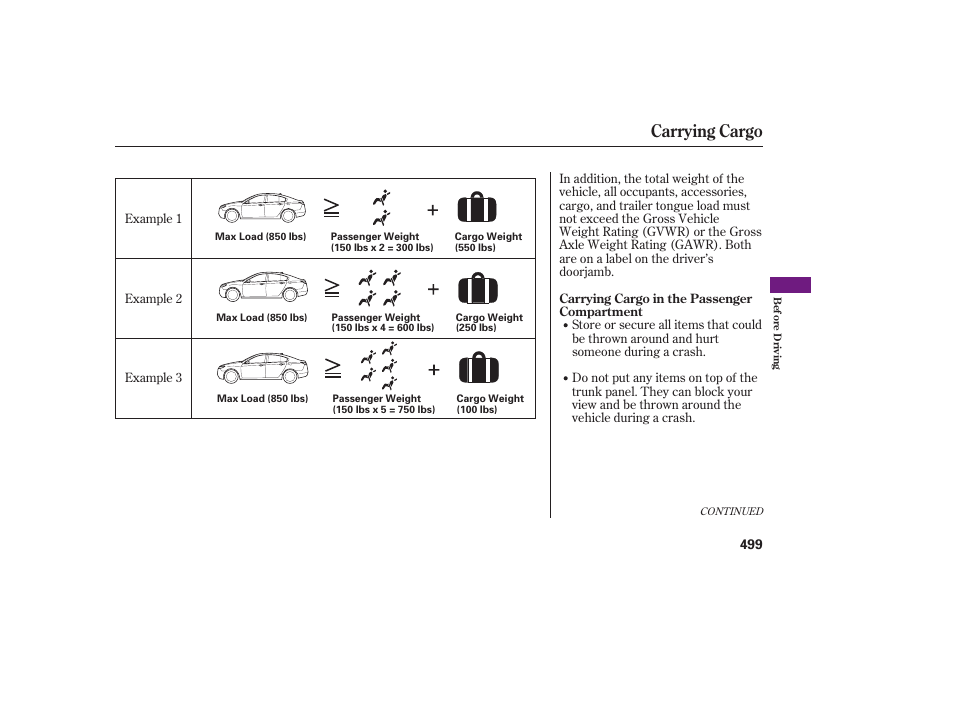 Carrying cargo | Acura 2009 Accord Sedan User Manual | Page 505 / 650