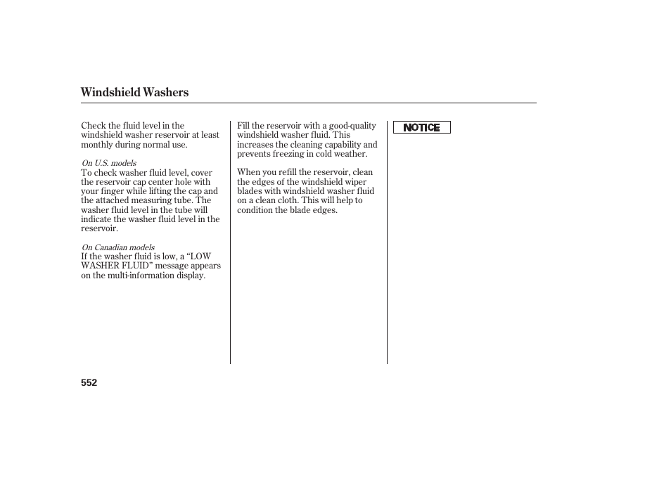 Windshield washers | Acura 2009 Accord Sedan User Manual | Page 558 / 650