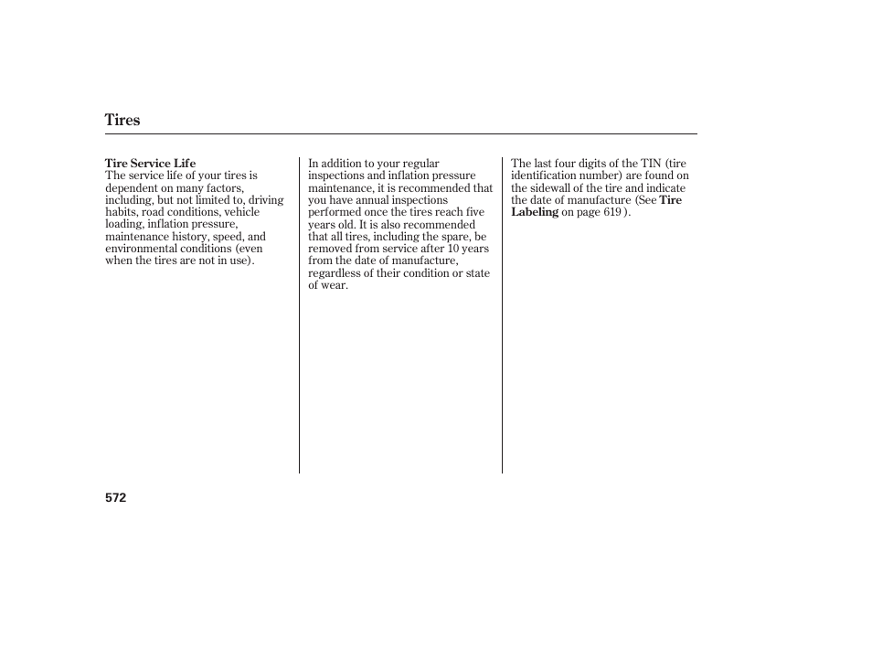 Tires | Acura 2009 Accord Sedan User Manual | Page 578 / 650