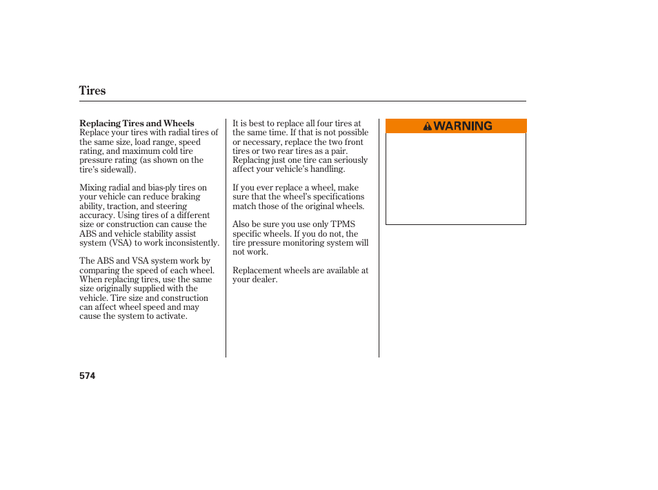 Tires | Acura 2009 Accord Sedan User Manual | Page 580 / 650