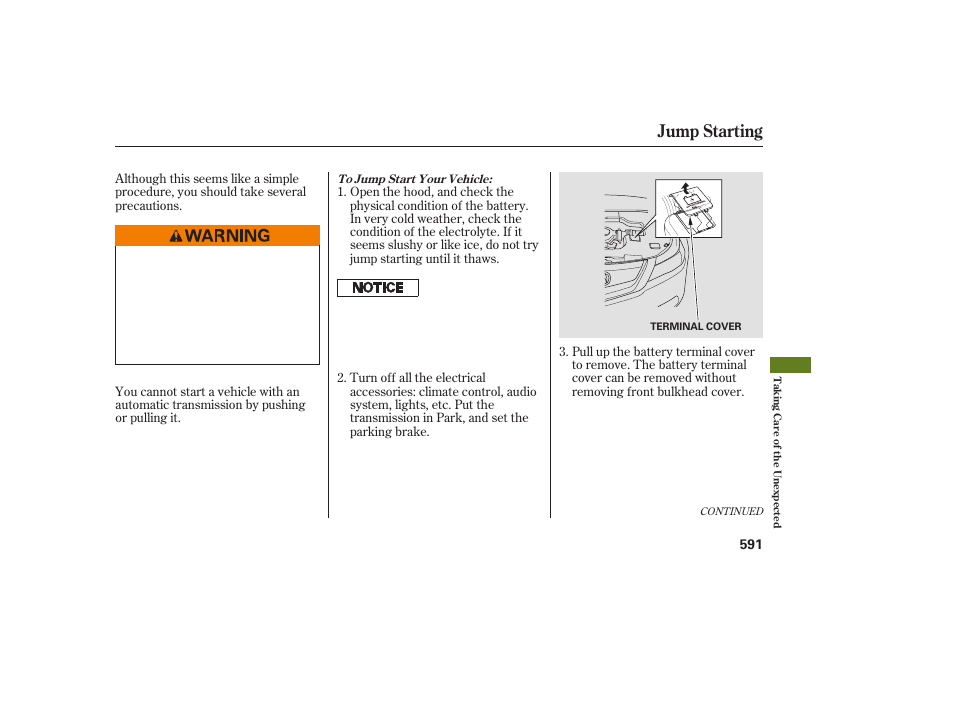 Jump starting | Acura 2009 Accord Sedan User Manual | Page 597 / 650