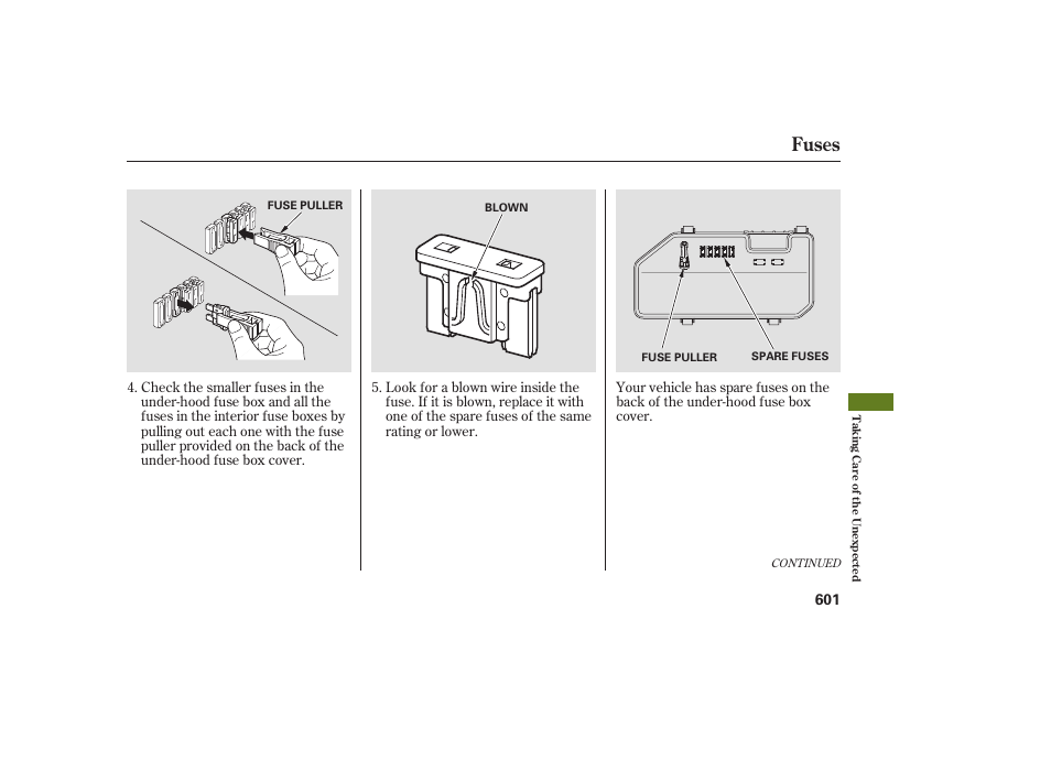 Fuses | Acura 2009 Accord Sedan User Manual | Page 607 / 650