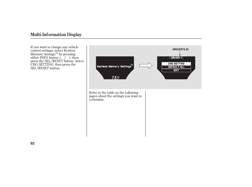 Multi-information display | Acura 2009 Accord Sedan User Manual | Page 98 / 650