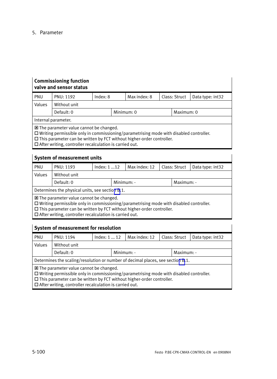 Festo Контроллер позиционирования CPX-CMAX User Manual | Page 288 / 446