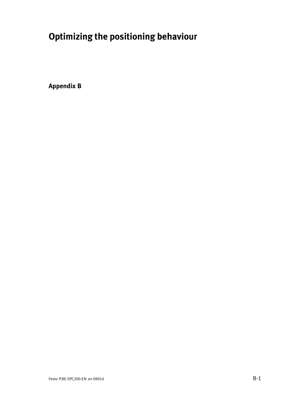 Optimizing the positioning behaviour, Appendix b | Festo Кабели и принадлежности User Manual | Page 431 / 506