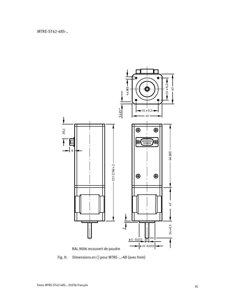 Festo Шаговые моторы MTRE-ST User Manual | Page 81 / 140