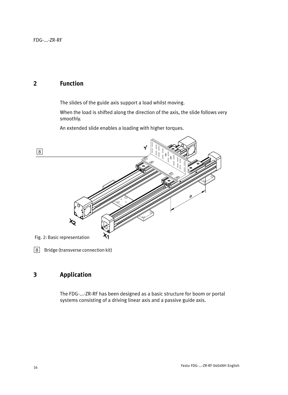2 function, 3 application, 2function | 3application | Festo Пассивные нправляющиеFDG-ZR-RF User Manual | Page 16 / 76