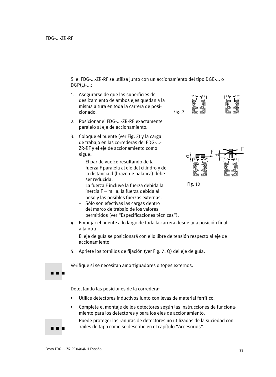 Festo Пассивные нправляющиеFDG-ZR-RF User Manual | Page 33 / 76