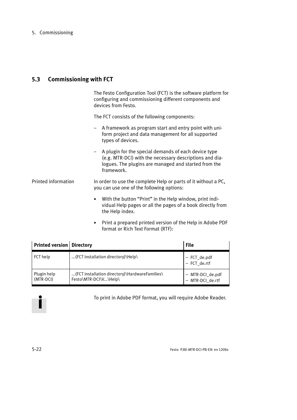 3 commissioning with fct | Festo Электромотор MTR-DCI User Manual | Page 110 / 306