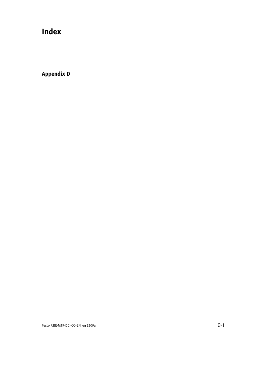 Index | Festo Электромотор MTR-DCI User Manual | Page 343 / 352