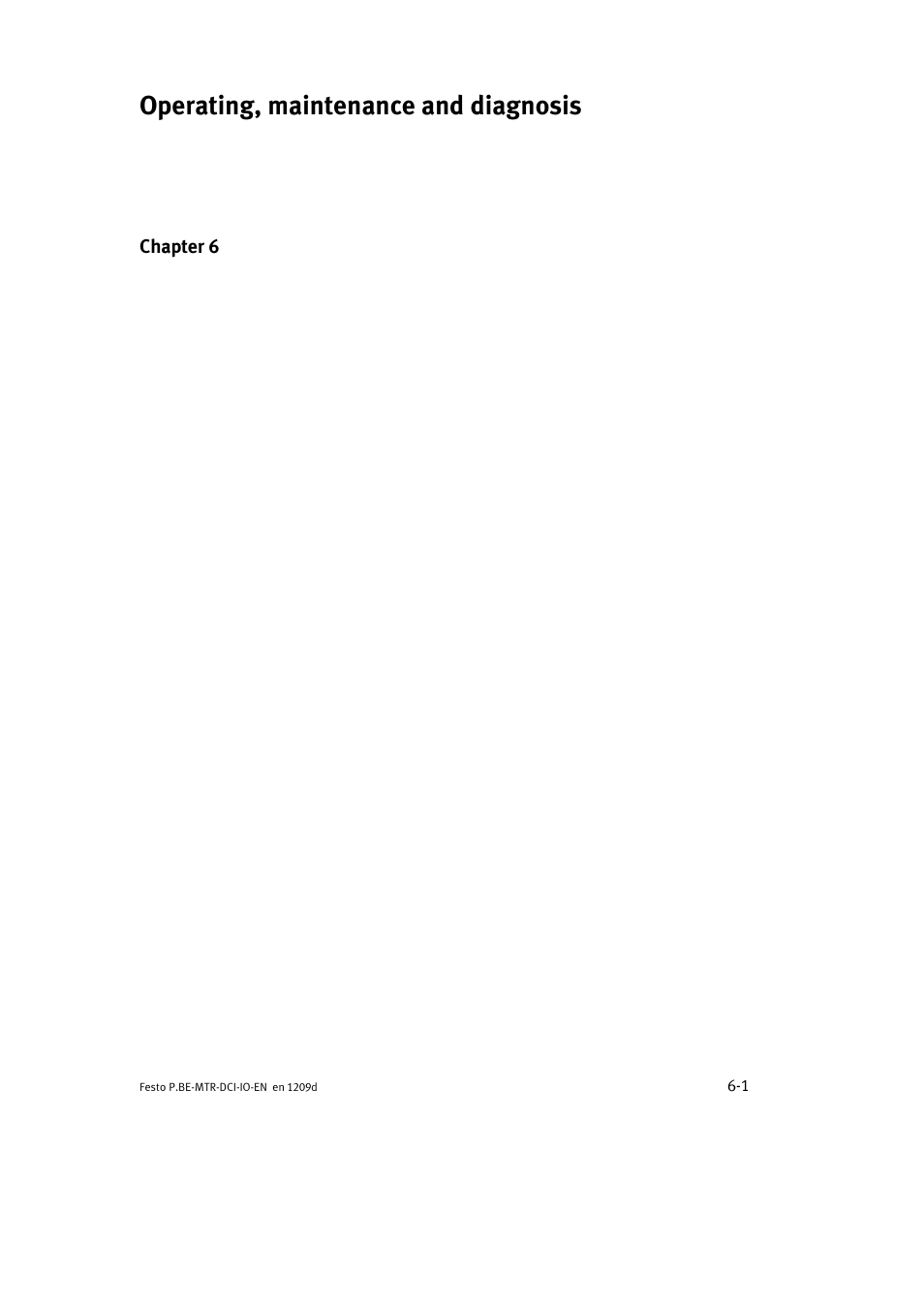 Operating, maintenance and diagnosis | Festo Электромотор MTR-DCI User Manual | Page 109 / 182