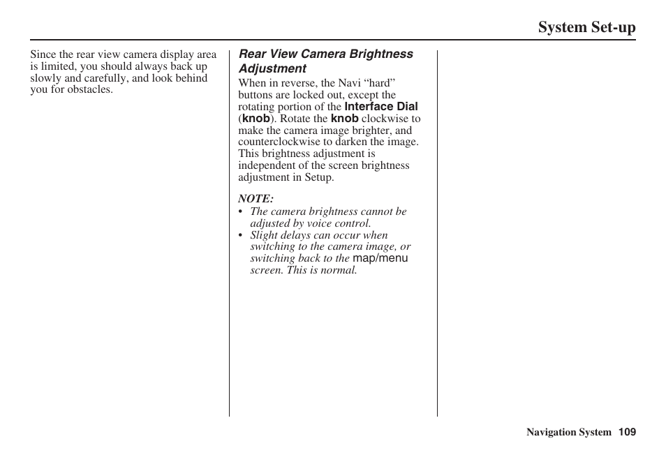 System set-up | Acura 2008 RL 00X31 SJA 8100 User Manual | Page 110 / 163
