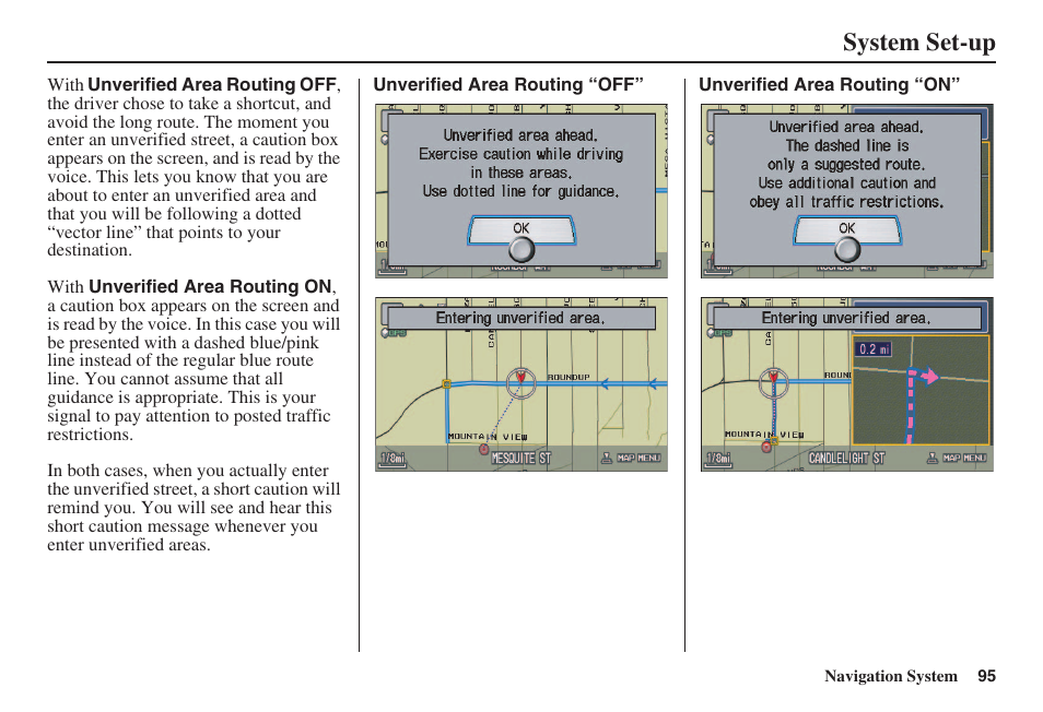 System set-up | Acura 2008 RL 00X31 SJA 8100 User Manual | Page 96 / 163