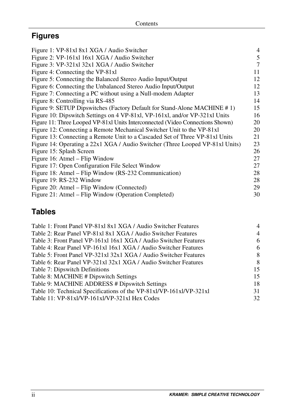 Kramer Electronics VP-161xl User Manual | Page 3 / 37