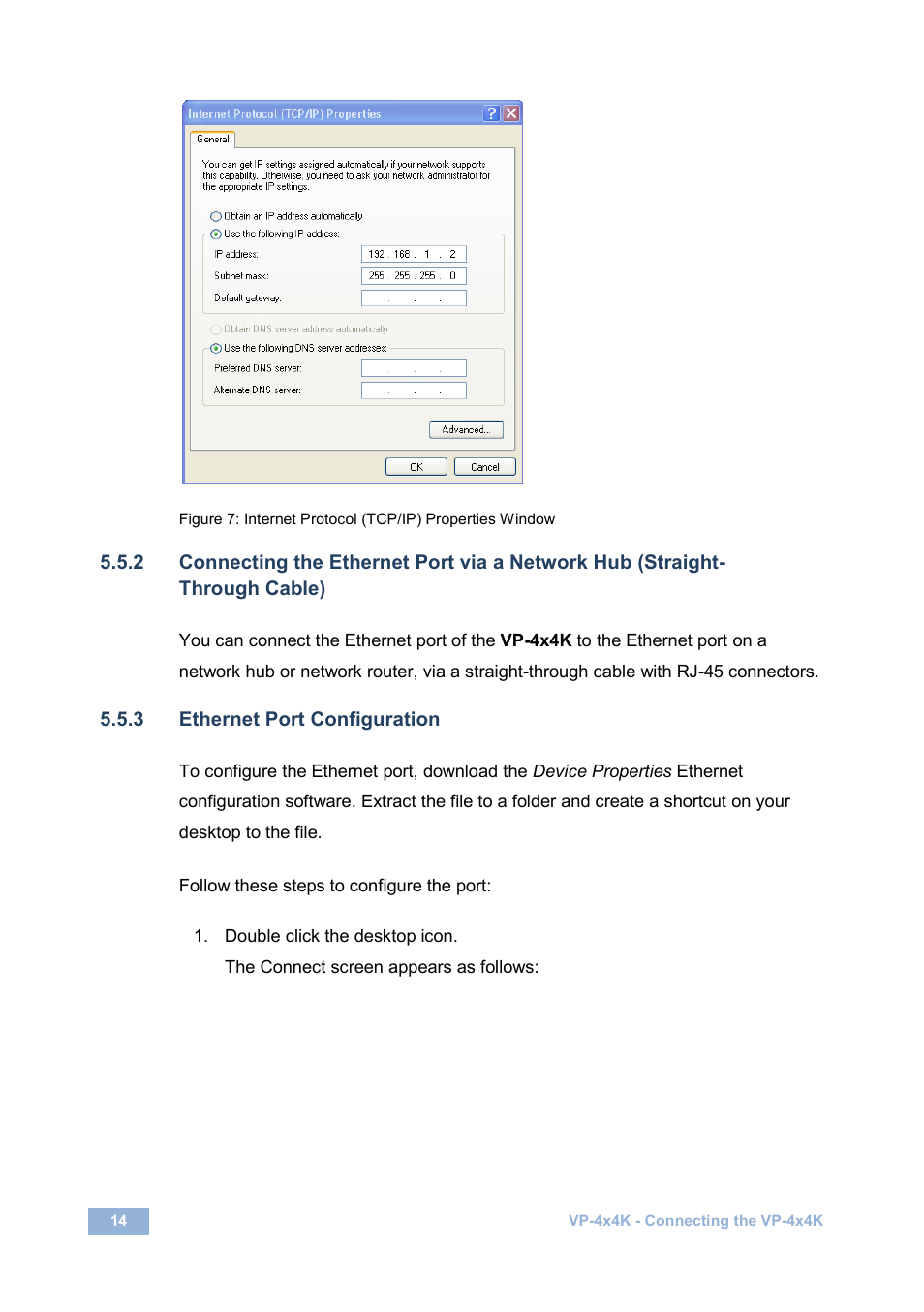 3 ethernet port configuration, Figure 7 | Kramer Electronics VP-4x4K User Manual | Page 18 / 61