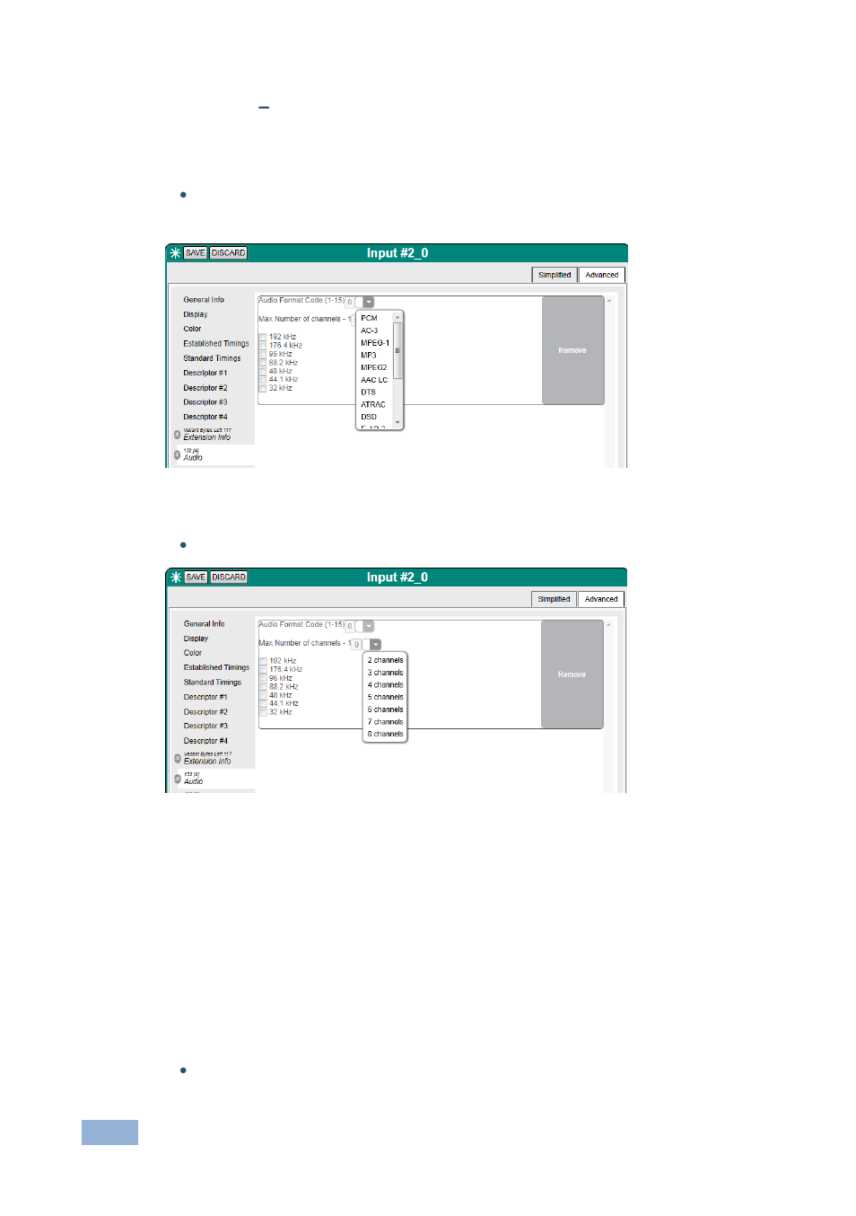 2 extension – audio | Kramer Electronics EDID Designer User Manual | Page 30 / 33