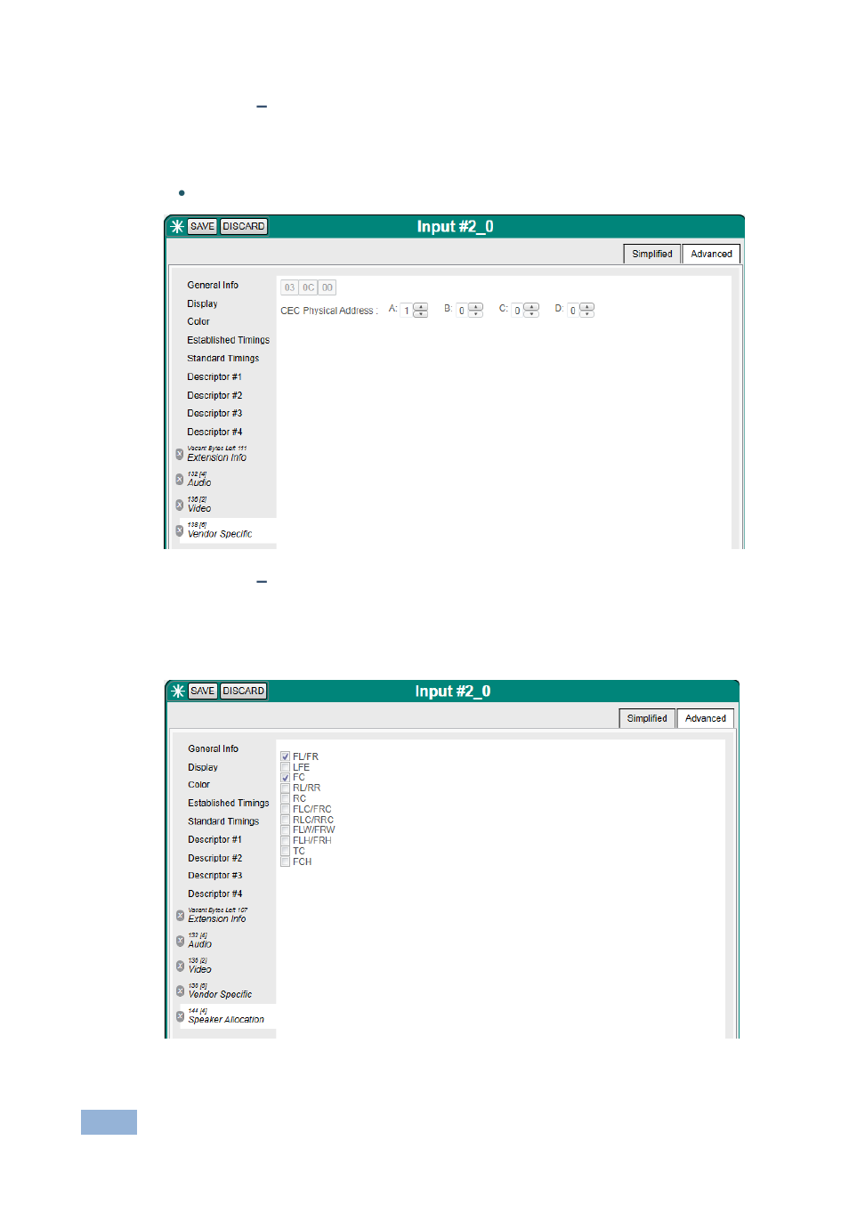 4 extension – vendor specific, 5 extension – speaker allocation | Kramer Electronics EDID Designer User Manual | Page 32 / 33