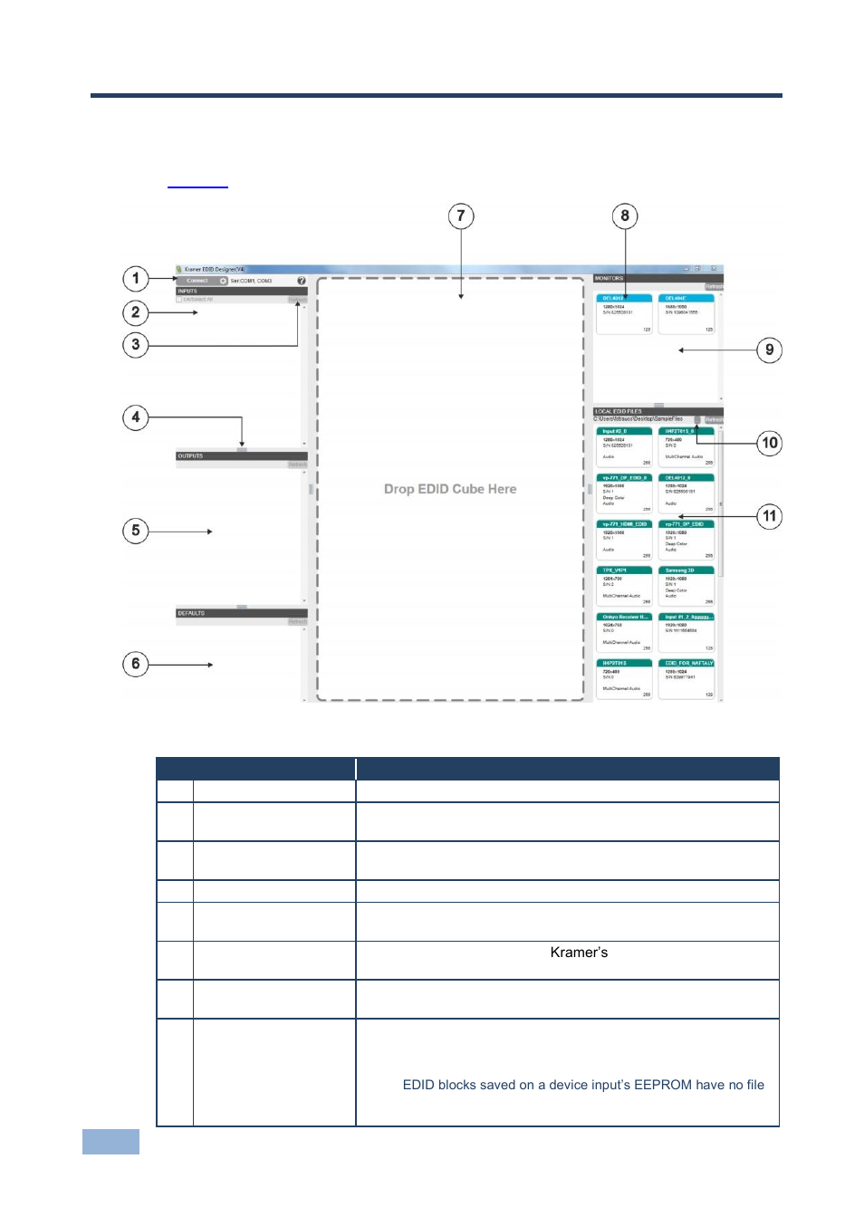 3 defining the edid designer, Defining the edid designer, Figure 1: main screen | 3defining the edid designer | Kramer Electronics EDID Designer User Manual | Page 8 / 33