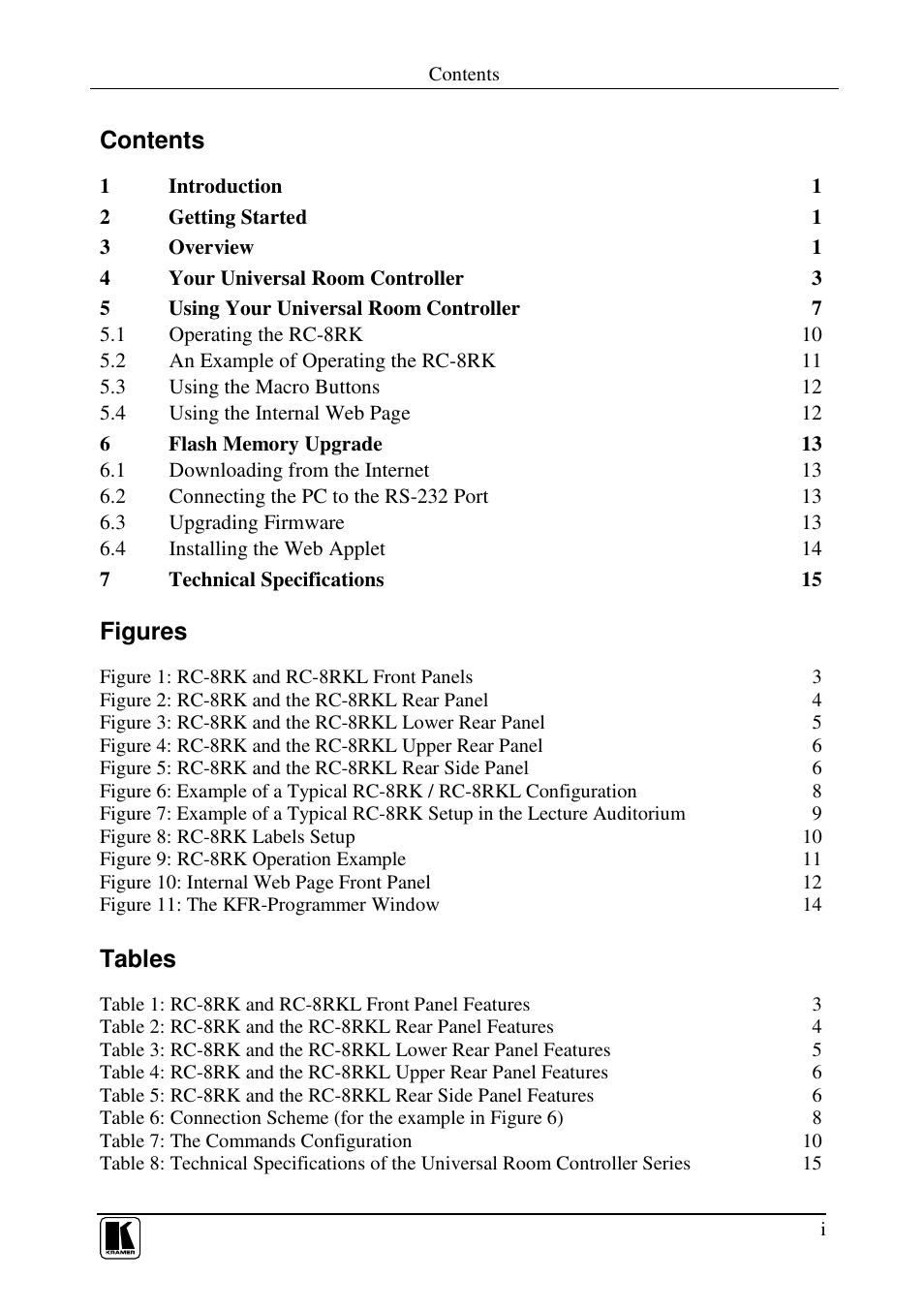 Kramer Electronics RC-8RKL User Manual | Page 2 / 19